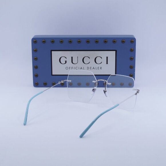 🕶️ New Gucci GG0683O 002 Eyeglasses - Silver Frame - Picture 9 of 10